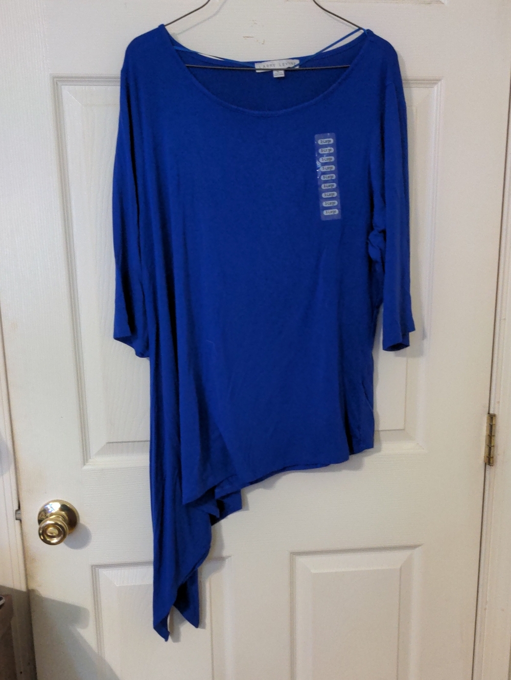 Larry Levine Royal Blue Asymmetrical Hem Dress